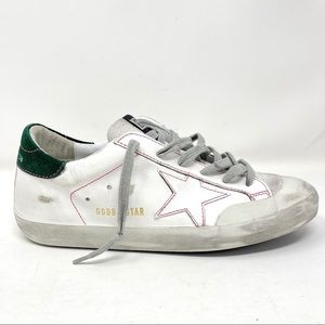 Golden Goose Superstar White Leather Women Sneakers Classic Style US 7 EU 37
